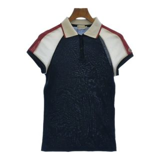 モンクレール(MONCLER)のMONCLER モンクレール ポロシャツ M 紺x白等 【古着】【中古】(ポロシャツ)