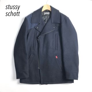 STUSSY - SCHOTT × STUSSY メルトン ライダース ジャケットの通販 by