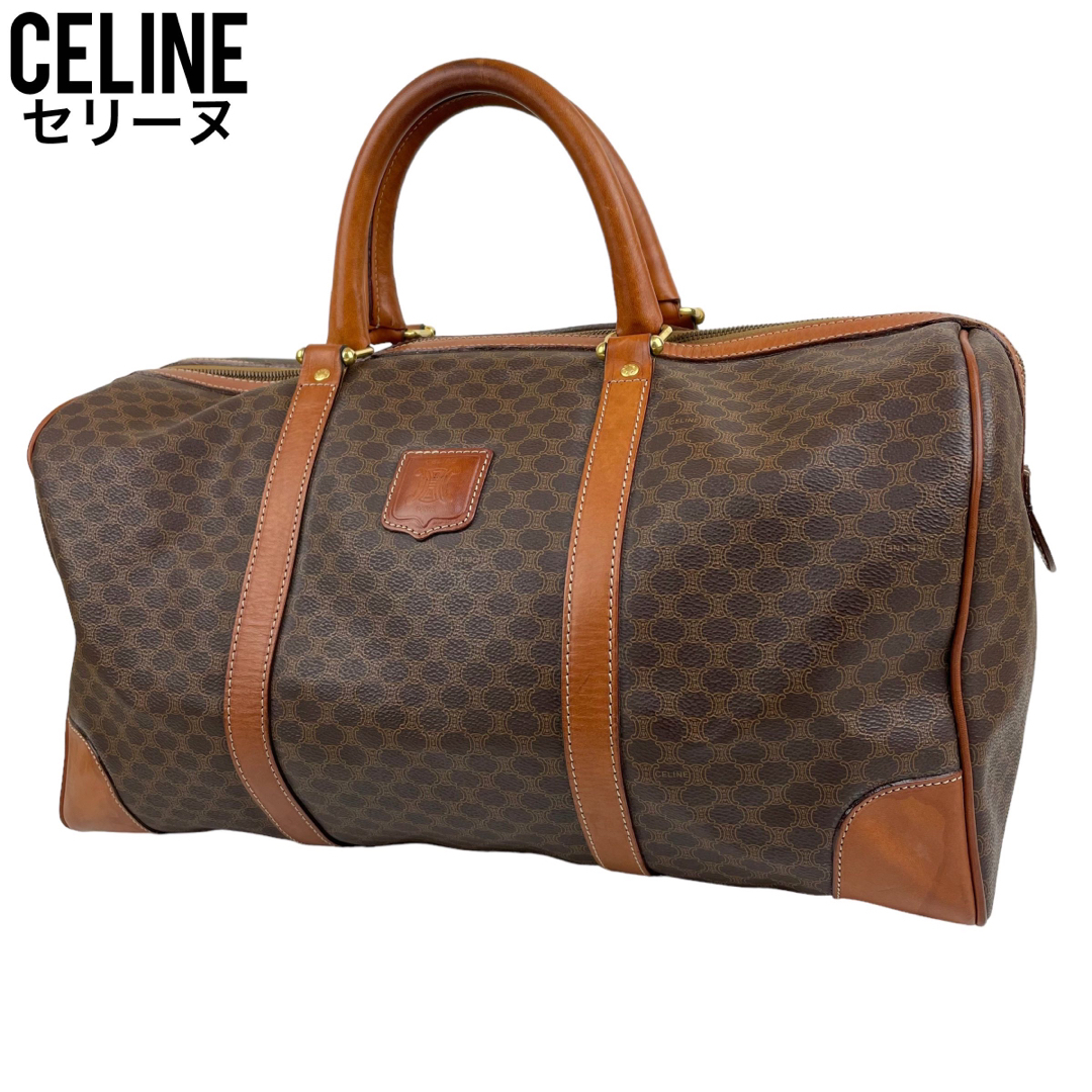 celine(セリーヌ)の美品　CELINE セリーヌ　ボストンバッグ　マカダム柄　大容量　旅行　トラベル レディースのバッグ(ボストンバッグ)の商品写真