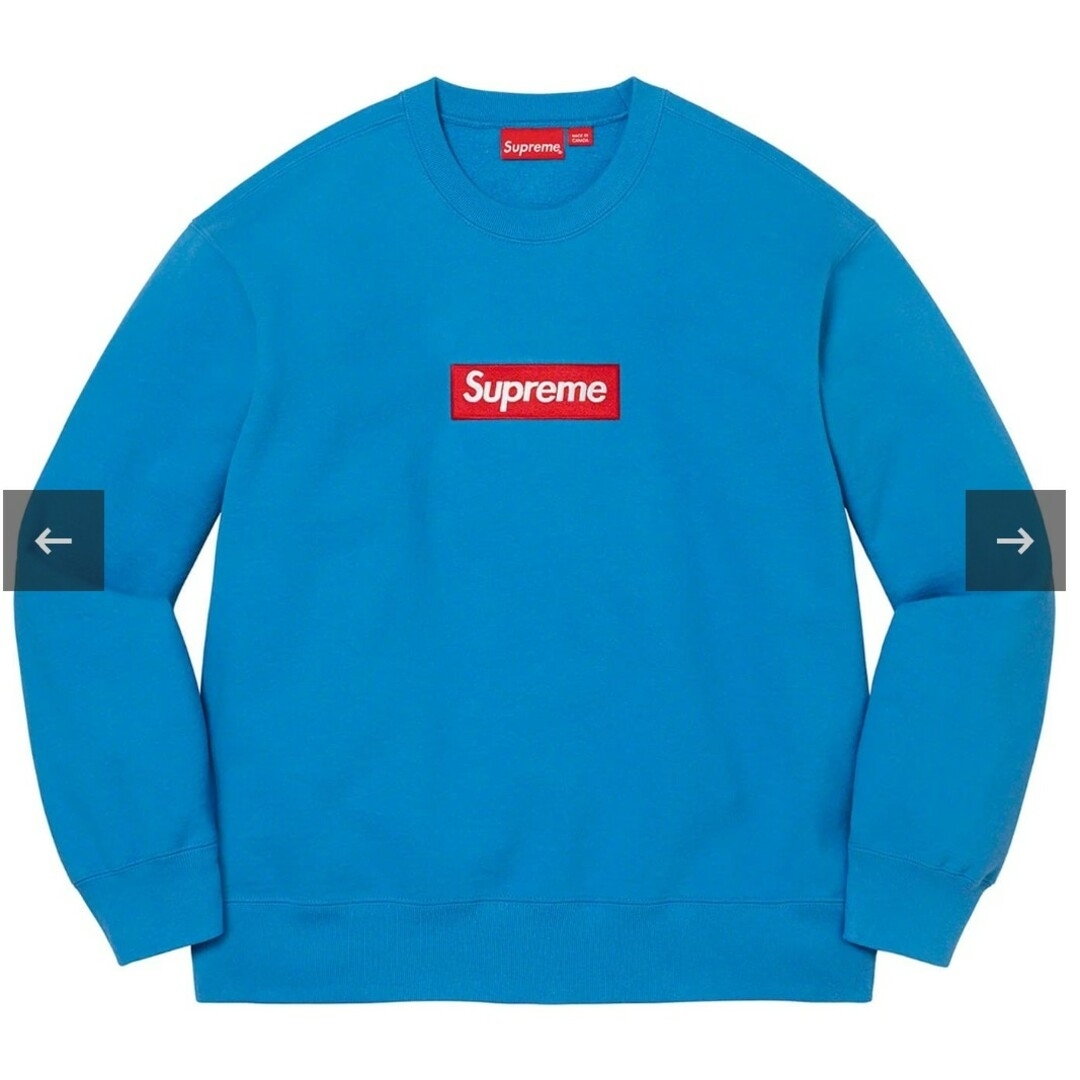 スウェットSupreme Box Logo Crewneck Blue M