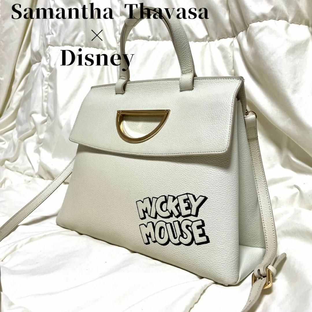 【美品】サマンサタバサ　ショルダーハンドバッグ　ミッキーマウス　2way レザー | フリマアプリ ラクマ
