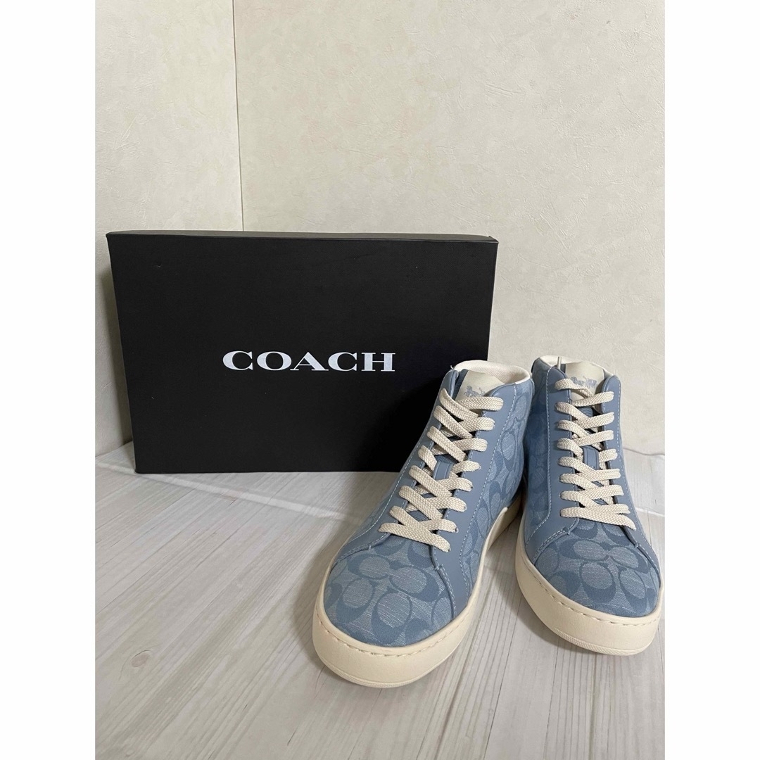 COACH(コーチ)の新品☆COACH（コーチ）　ハイトップ　スニーカー（US7.5 25.5相当） メンズの靴/シューズ(スニーカー)の商品写真