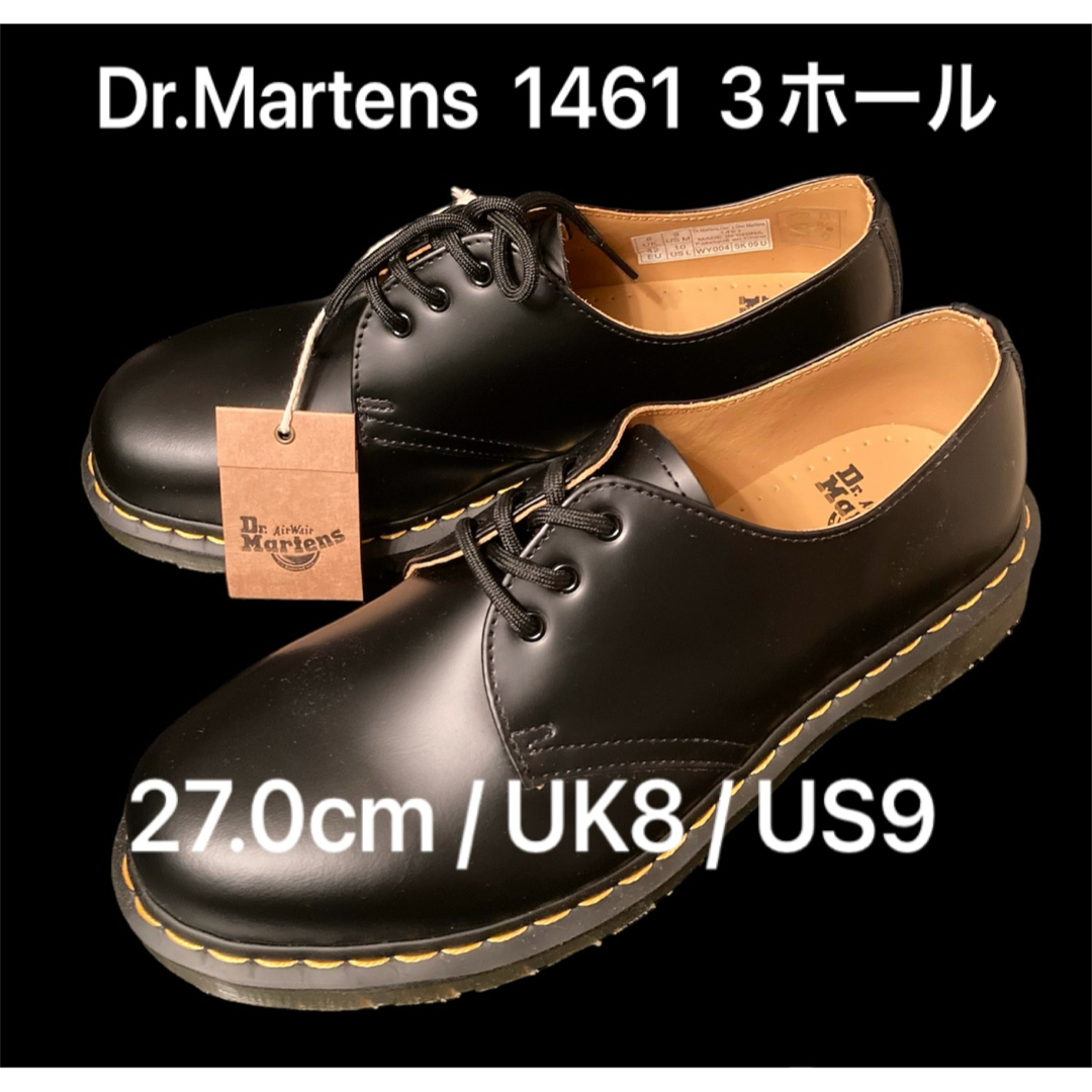 Dr.Martens(ドクターマーチン)のドクターマーチン Dr.Martens 1461 3ホール 黒 27.0cm メンズの靴/シューズ(ブーツ)の商品写真