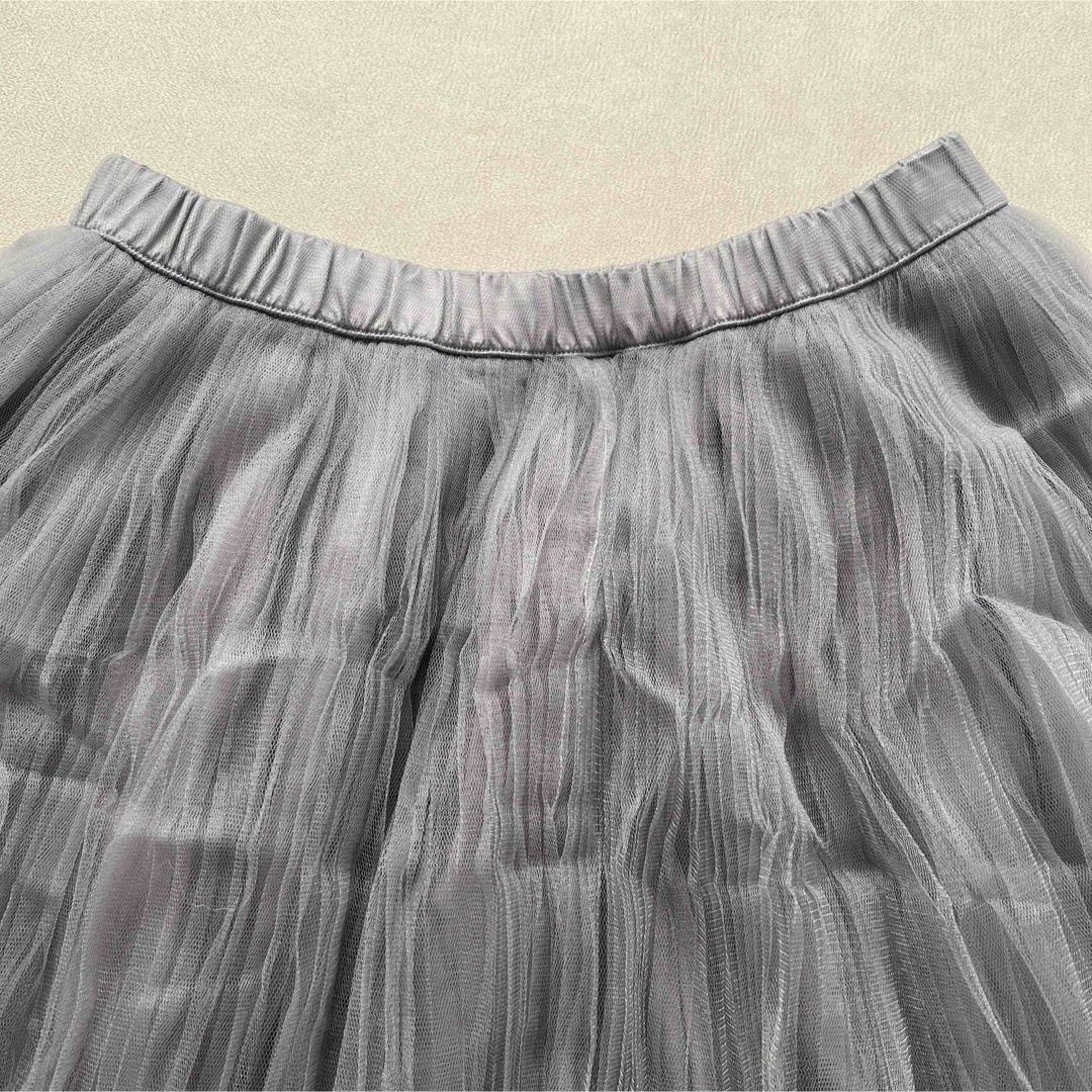 DOUBLE STANDARD CLOTHING(ダブルスタンダードクロージング)のダブルスタンダードクロージング  ダブスタ　チュールスカート  グレー レディースのスカート(ミニスカート)の商品写真