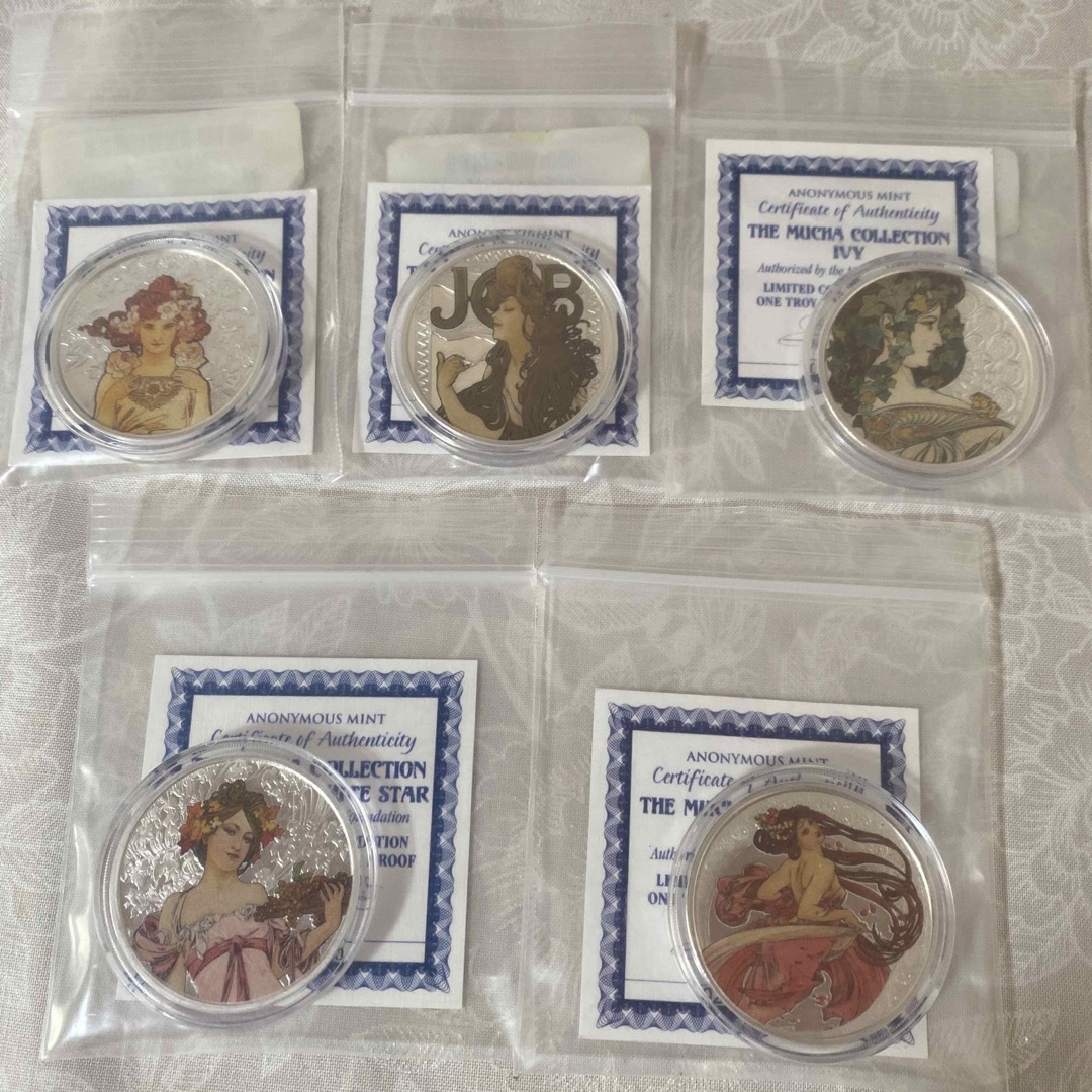 アルフォンス ミュシャ コレクション ジョブ 純銀製 シルバー