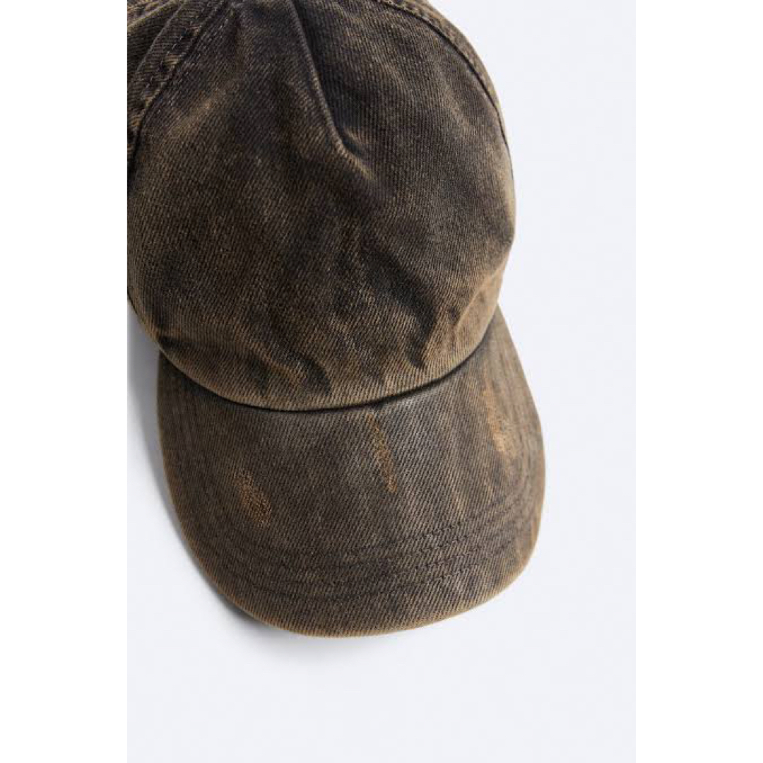 【ZARA】WASHED DENIN CAP FADED OCRER