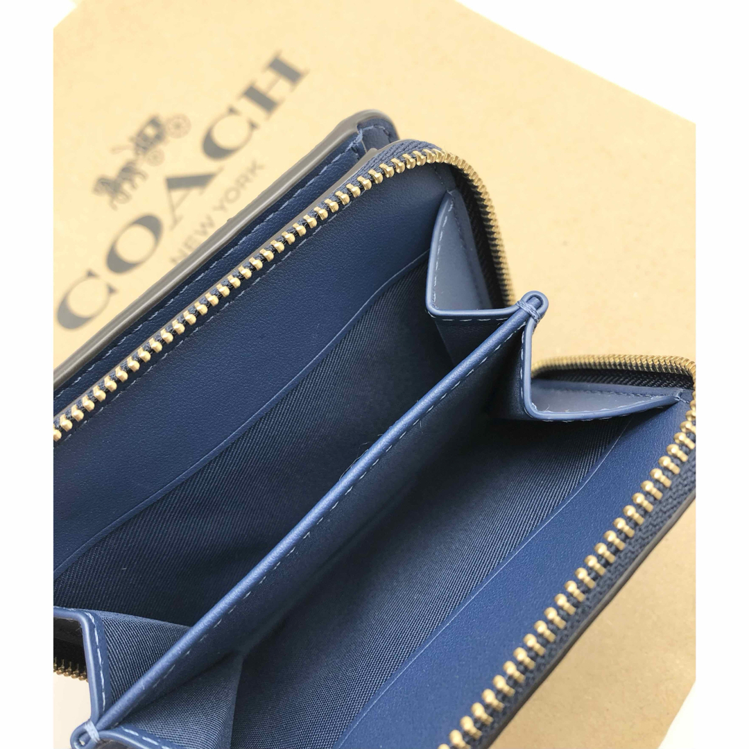 COACH 財布 ★大人気★ ビルフォールド ウォレット リベット ブルー 新品