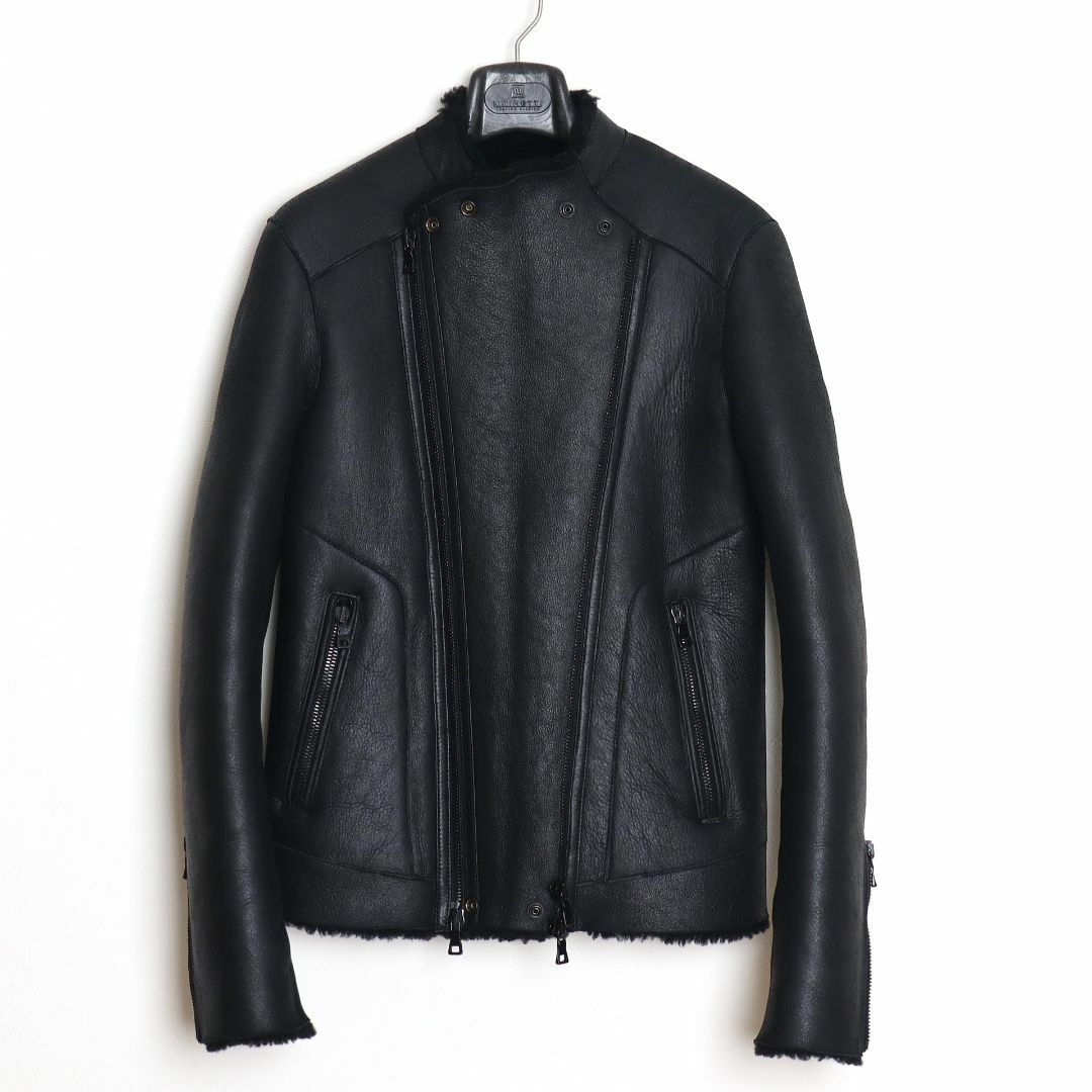 BALMAIN - BALMAIN HOMME ムートンレザーライダース 46 バイカー BALMAIN - BALMAIN HOMME ムートンレザーライダース 46 バイカー