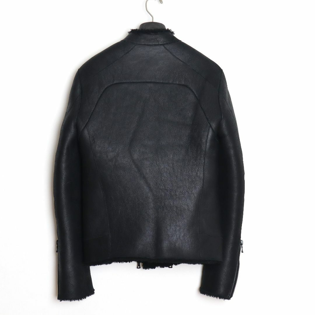 BALMAIN - BALMAIN HOMME ムートンレザーライダース 46 バイカー BALMAIN - BALMAIN HOMME ムートンレザーライダース 46 バイカー