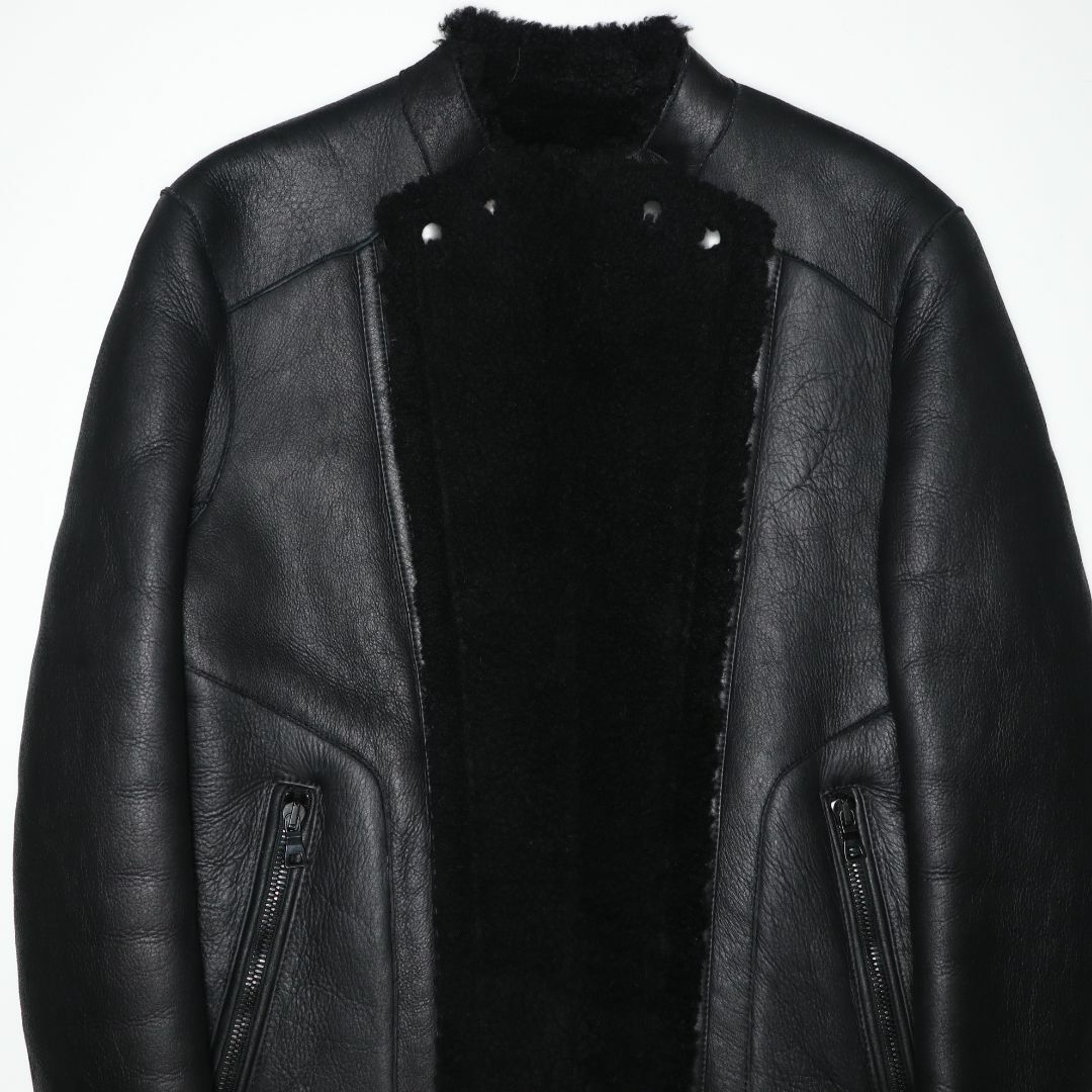 BALMAIN - BALMAIN HOMME ムートンレザーライダース 46 バイカー BALMAIN - BALMAIN HOMME ムートンレザーライダース 46 バイカー