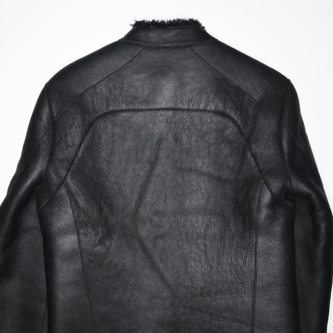 BALMAIN - BALMAIN HOMME ムートンレザーライダース 46 バイカー BALMAIN - BALMAIN HOMME ムートンレザーライダース 46 バイカー