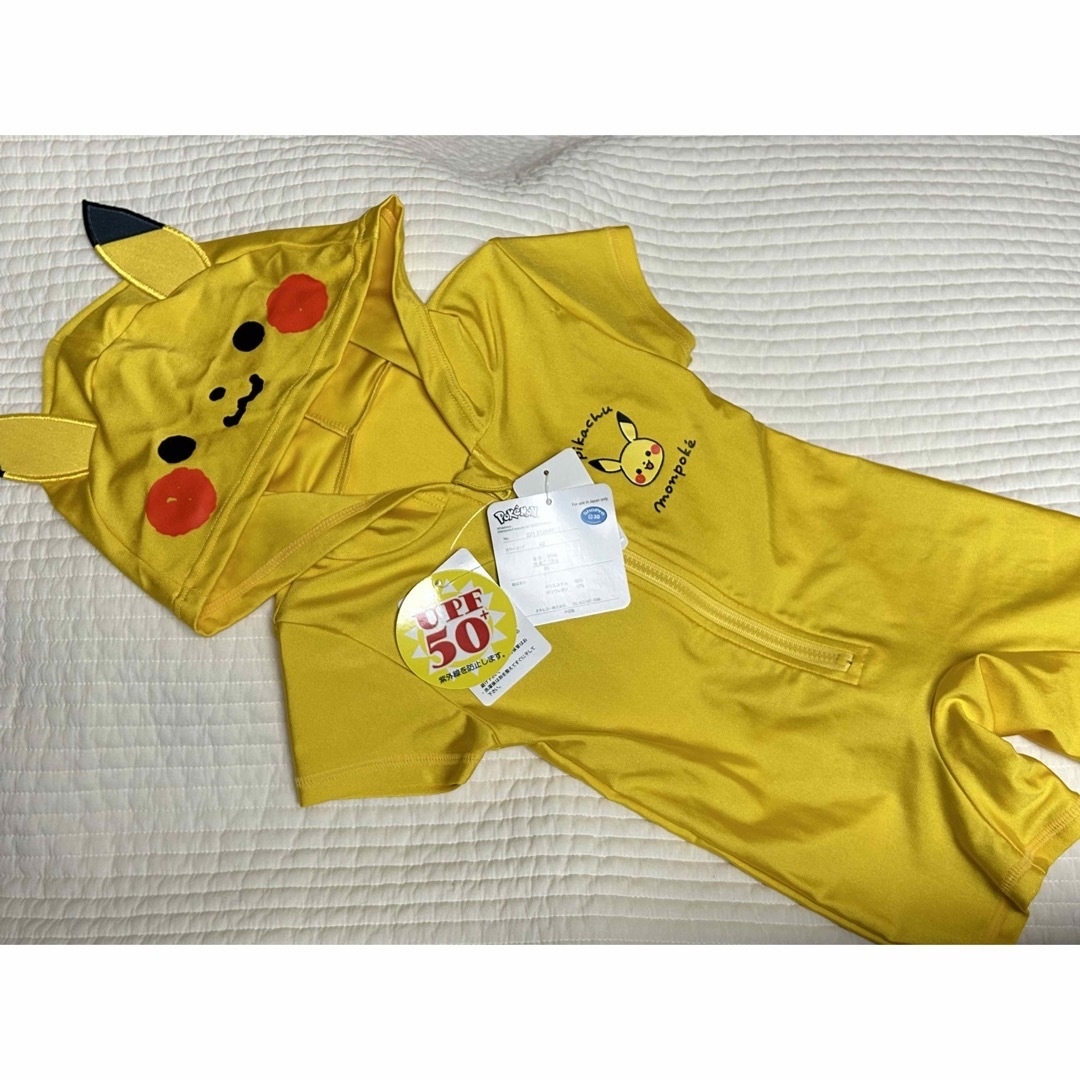 モンポケ　ピカチュウとポッチャマ　全身水着　90cm キッズ/ベビー/マタニティのキッズ服男の子用(90cm~)(水着)の商品写真