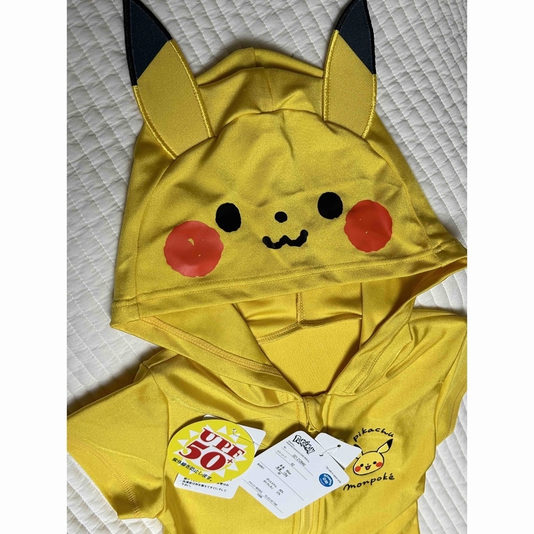 モンポケ　ピカチュウとポッチャマ　全身水着　90cm キッズ/ベビー/マタニティのキッズ服男の子用(90cm~)(水着)の商品写真