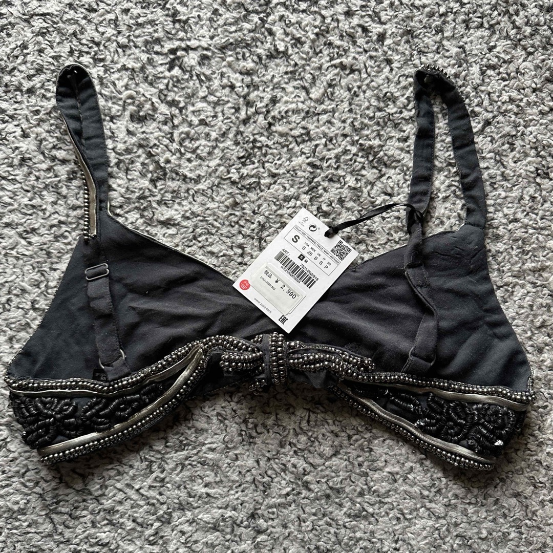 ZARA - 【未使用】ZARA ビーズブラトップの通販 by ゆこshop ZARA - 【未使用】ZARA ビーズブラトップの通販 by ゆこshop