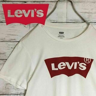 リーバイス(Levi's)の【美品人気ホワイト】リーバイス　デカロゴプリントTシャツ　Sサイズ　E220(Tシャツ(半袖/袖なし))