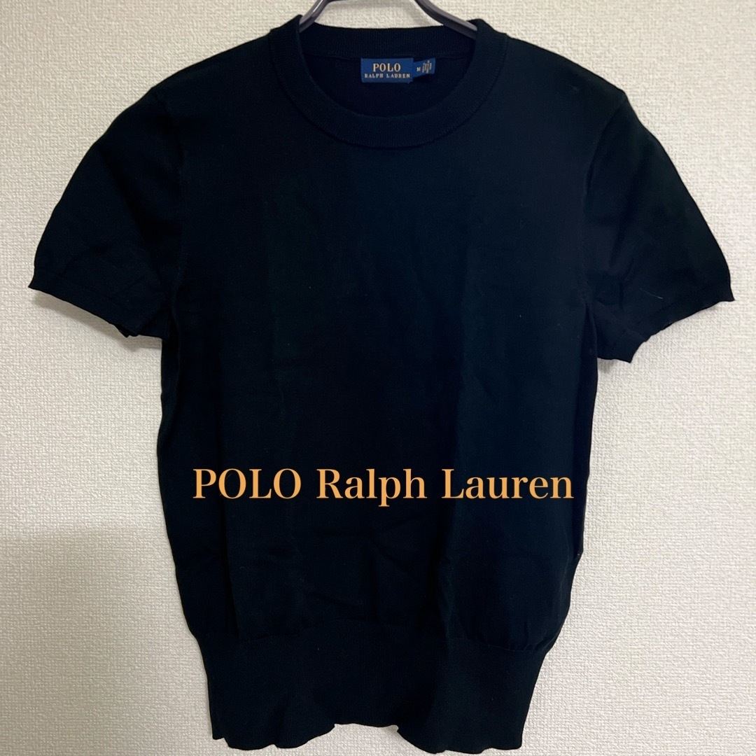 POLO RALPH LAUREN(ポロラルフローレン)のポロラルフローレン 半袖ニット 黒 レディースのトップス(Tシャツ(半袖/袖なし))の商品写真