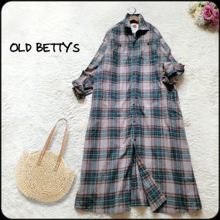 オールドベティーズ(OLD BETTY'S)のオールドべティーズ●日本製♪2wayチェック柄ロング丈シャツワンピース/羽織り(ロングワンピース/マキシワンピース)