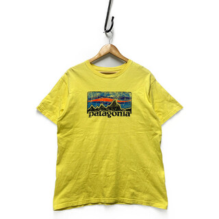 パタゴニア(patagonia)のPATAGONIA パタゴニア オーガニックコットン ロゴ 半袖Ｔシャツ イエロー系 サイズL 正規品 / B4953(Tシャツ/カットソー(半袖/袖なし))