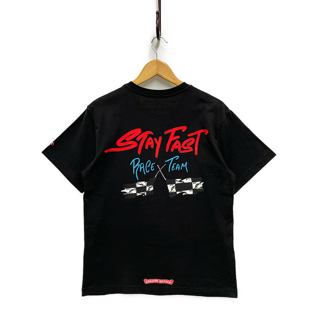 CHROME HEARTS クロムハーツ×MATTY BOY PRO STAY FAST RACE TEAM ポケット付き 半袖Ｔシャツ ブラック サイズM 正規品 / 31633約47cm着丈