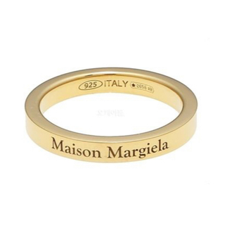 マルタンマルジェラ(Maison Martin Margiela)の新品 メゾンマルジェラ ゴールド リング 指輪 15.5号 ロゴ刻印 S925(リング(指輪))