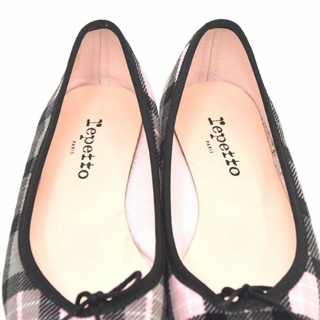 repetto(レペット)の美品♪レペット リボン チェック バレエシューズ フラットシューズ 35(約22 レディースの靴/シューズ(バレエシューズ)の商品写真