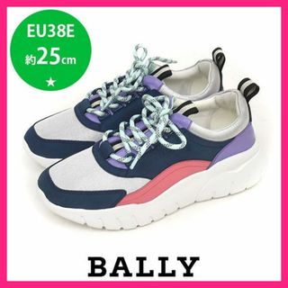 BALLY レディース スニーカー EU37 24cm レース ピンク ブラック