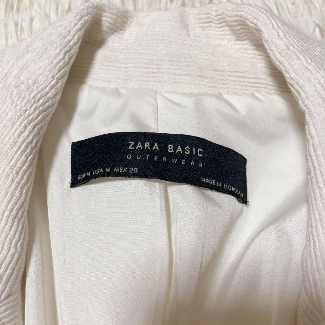 ZARA(ザラ)のZARA   チェスターコート　ロングコート　ホワイト系　M　お洒落 レディースのジャケット/アウター(チェスターコート)の商品写真