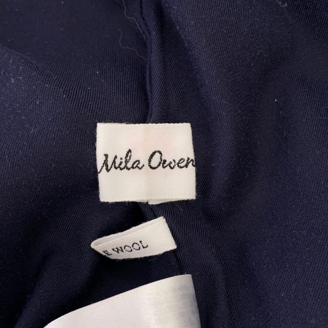 Mila Owen(ミラオーウェン)のミラオーウェン 長袖 ウール ガウンコート ネイビー Mila Owen 09WFC165114 レディース 古着 【240203】 レディースのジャケット/アウター(ガウンコート)の商品写真