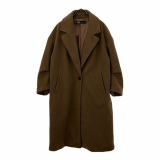 ザラ(ZARA)のザラ 長袖 チェスターコート XS ブラウン ZARA レディース 古着 【240203】(チェスターコート)