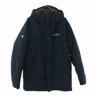 モンベル(mont bell)のモンベル GORE-TEX 長袖 アウトドア ダウンジャケット S ネイビー mont-bell ゴアテックス マウンテンパーカー メンズ 古着 【240203】(ダウンジャケット)