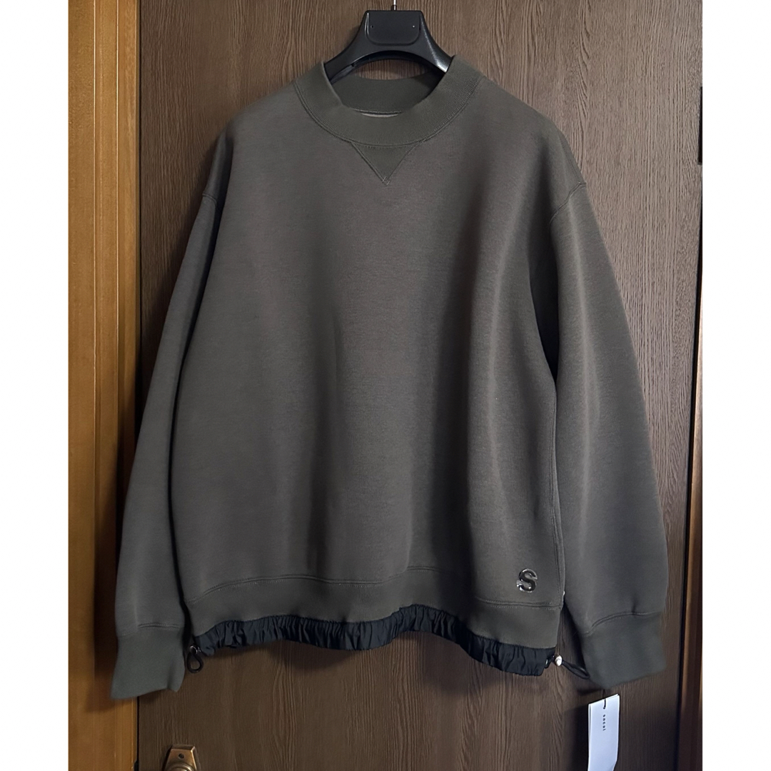 3新品 sacai サカイ メンズ S ロゴパッチ スポンジ スウェット シャツトップス