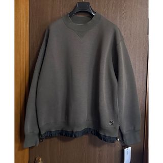 3新品 sacai サカイ メンズ S ロゴパッチ スポンジ スウェット シャツ