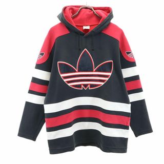 アディダス(adidas)のアディダス 80s デサント製 トレフォイルロゴ 日本製 ヴィンテージ 長袖 パーカー M adidas メンズ 古着 【240204】(パーカー)