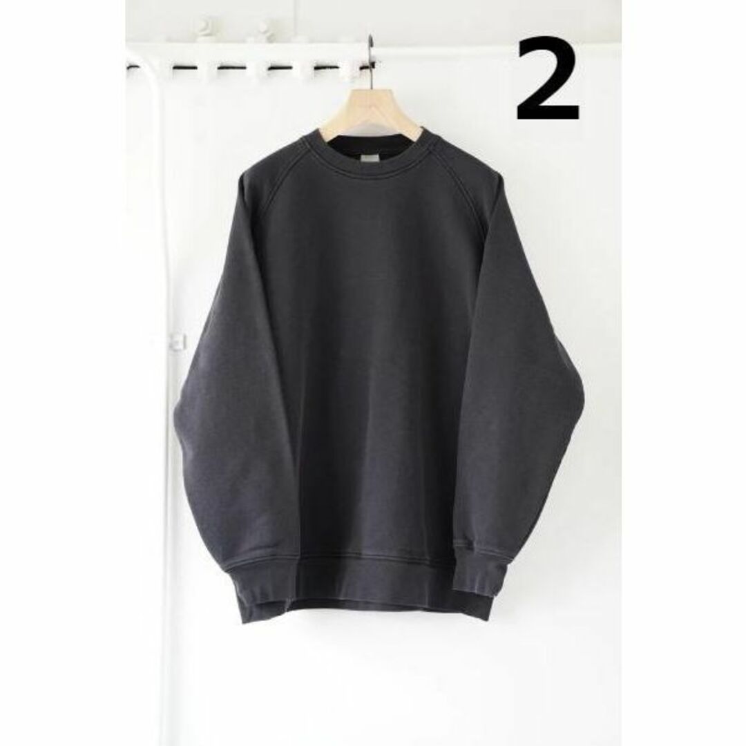 未使用 COMOLI 24SS コットン裏毛 クルーネック 2メンズ