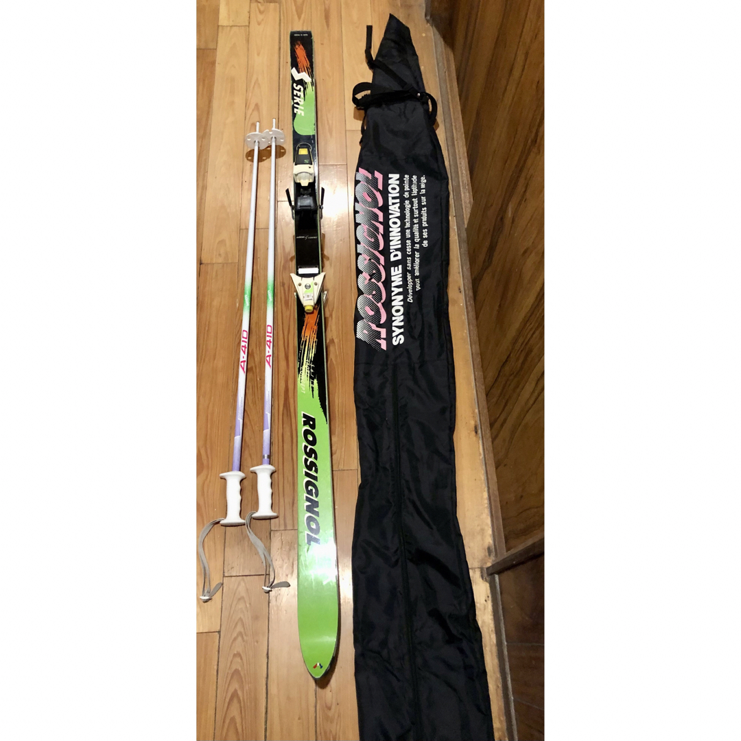 ROSSIGNOL(ロシニョール)のスキー板、ストック、ビンディング、ブーツのセット スポーツ/アウトドアのスキー(板)の商品写真