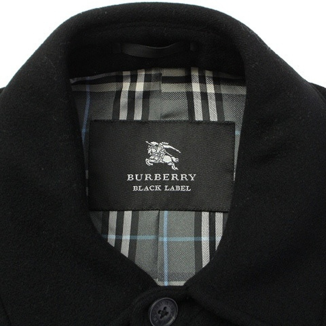 BURBERRY BLACK LABEL(バーバリーブラックレーベル)のBURBERRY BLACK LABEL ステンカラーコート ロング M 黒 メンズのジャケット/アウター(ステンカラーコート)の商品写真