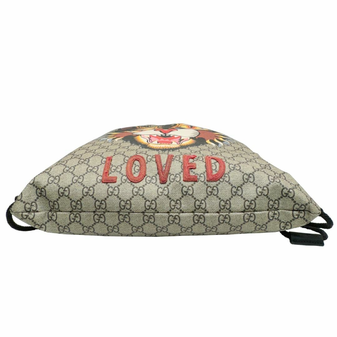 Gucci(グッチ)のグッチ GUCCI GGスプリーム ドローストリング バックパック タイガー トラ ハンドバッグ 473872 PVC ナイロン リュックサック ベージュ ブラック メンズ レディース レディースのバッグ(リュック/バックパック)の商品写真