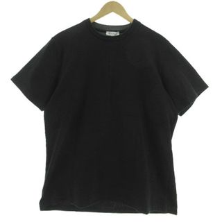 ザショップティーケー(THE SHOP TK)のTHE SHOP TK Tシャツ 丸首 半袖 コットン混 総柄 ブラック 黒 M(Tシャツ/カットソー(半袖/袖なし))