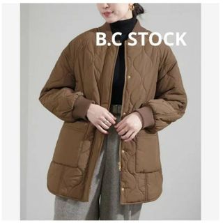 ベーセーストック(B.C STOCK)のB.C STOCK リブ付き中綿ジャケット ブラウン(ブルゾン)