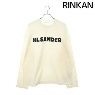 ジルサンダー(Jil Sander)のジルサンダー  J22GC0136 J4504 ロゴプリントオーバーサイズ長袖カットソー メンズ L(Tシャツ/カットソー(七分/長袖))