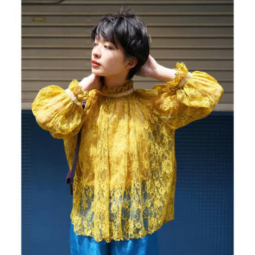 Ameri VINTAGE(アメリヴィンテージ)のSTAND COLLAR LACE BLOUSE レディースのトップス(シャツ/ブラウス(長袖/七分))の商品写真