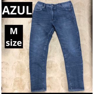 アズールバイマウジー(AZUL by moussy)のAZUL by moussy ソフトデニム　暖パン　ブルーmen's M(デニム/ジーンズ)