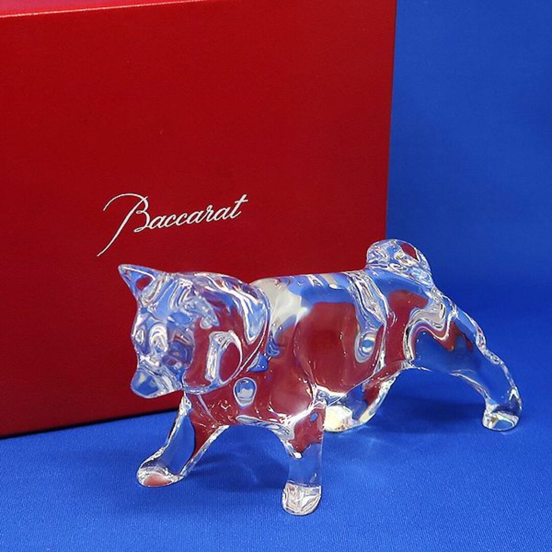 Baccarat - 美品 Baccarat バカラ 犬 クリスタルガラス 置物 干支 戌 