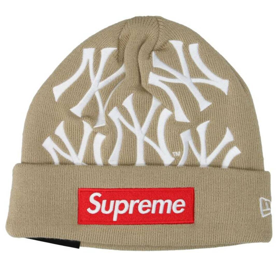 Supreme(シュプリーム)のシュプリーム ×ニューエラ New Era  21AW  New York Yankees New Era Box Logo Beanie ニューヨークヤンキースニューエラボックスロゴ帽子 メンズ ハンドメイドのファッション小物(帽子)の商品写真