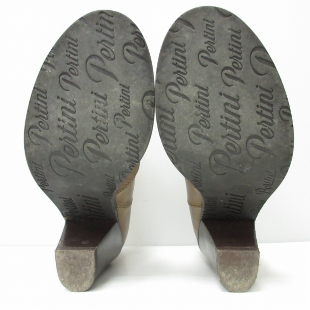 other(アザー)のペルティ二 ショートブーツ ヒール スウェード切替 約25㎝ 茶 IBO47 レディースの靴/シューズ(ブーツ)の商品写真