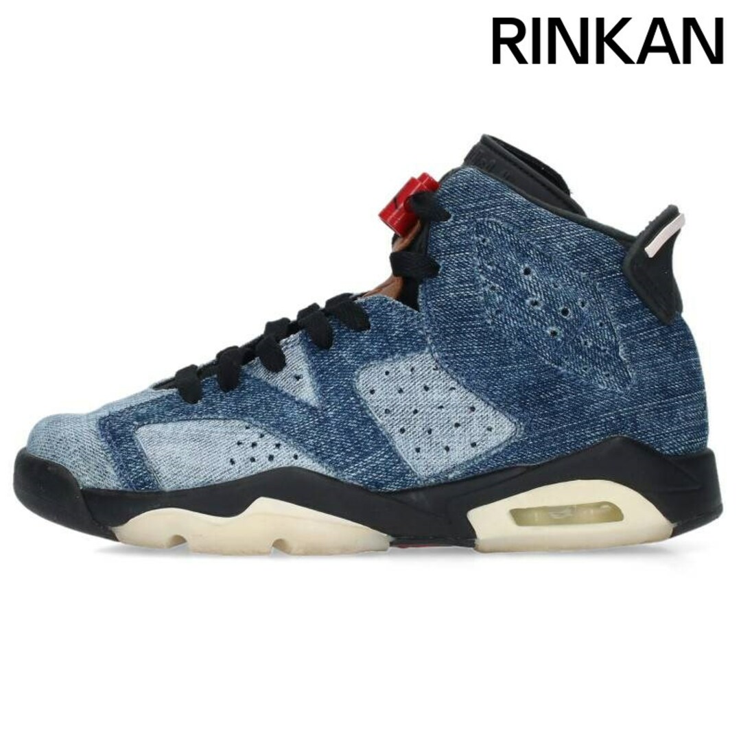 NIKE(ナイキ)のナイキ  AIR JORDAN 6 RETRO GS WASHED DENIM CV5489-401 エアジョーダン6GSウォッシュドデニムスニーカー レディース 23.5cm レディースの靴/シューズ(スニーカー)の商品写真