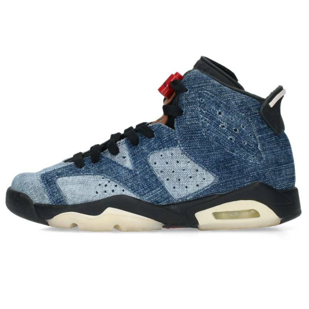 NIKE(ナイキ)のナイキ  AIR JORDAN 6 RETRO GS WASHED DENIM CV5489-401 エアジョーダン6GSウォッシュドデニムスニーカー レディース 23.5cm レディースの靴/シューズ(スニーカー)の商品写真