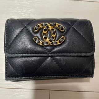 CHANEL - 美品 国内正規 CHANEL ミニ ココマーク ロング ウォレット 黒 ...