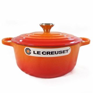 【色: オレンジ】ル・クルーゼルクルーゼLe Creuset 両手鍋 ココットロ(鍋/フライパン)