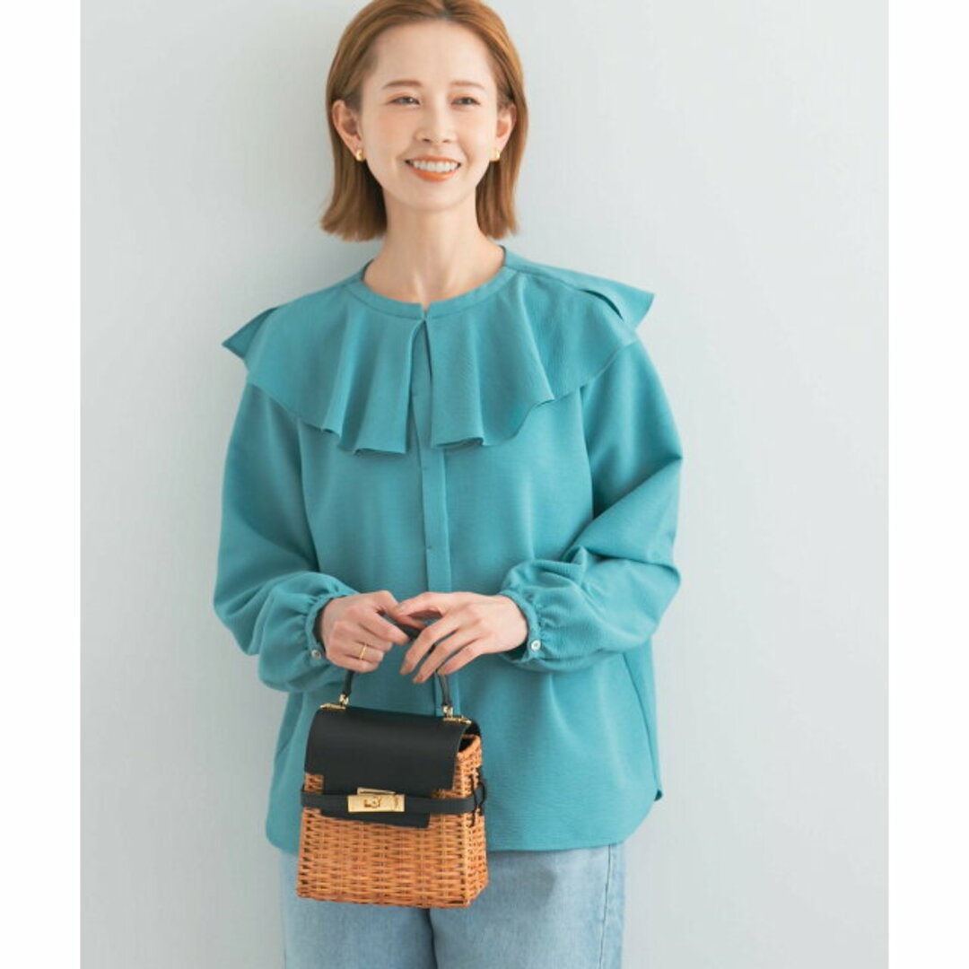 URBAN RESEARCH ROSSO(アーバンリサーチロッソ)の【blue】楊柳フリルブラウス レディースのトップス(シャツ/ブラウス(長袖/七分))の商品写真